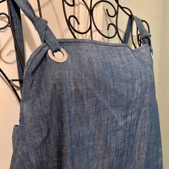 rag & bone Suffolk Chambray Mini Dress Blue 12 - Picture 9 of 11